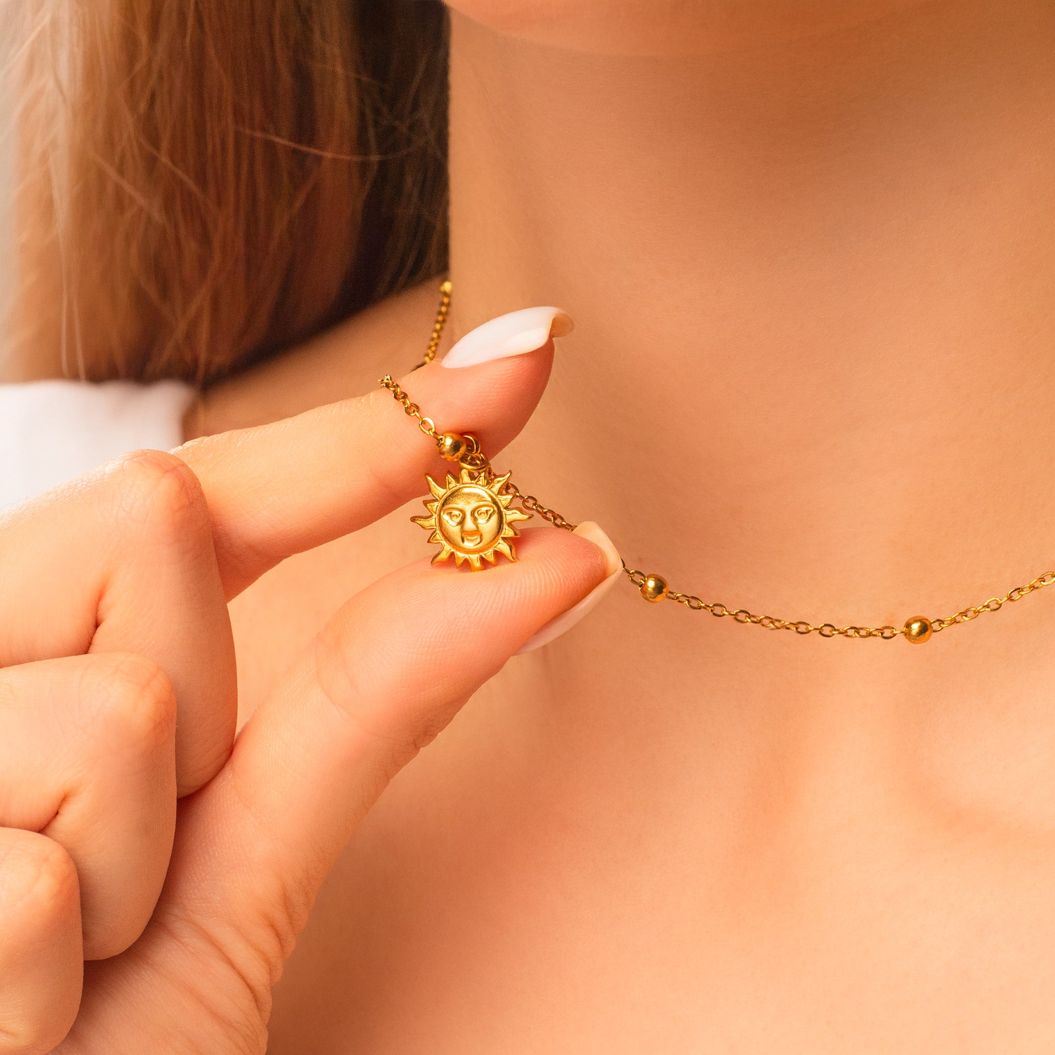 Sun Face Necklace