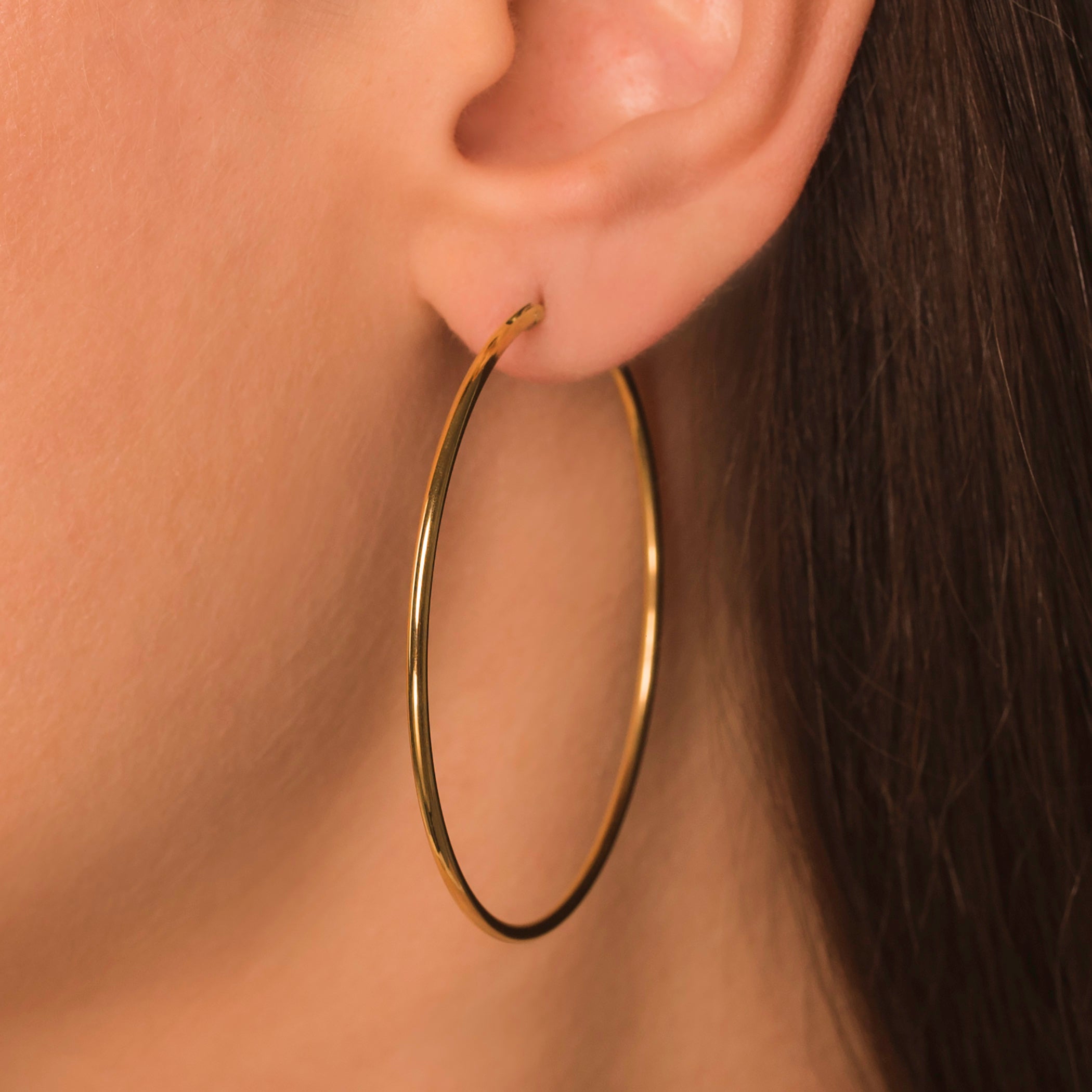 50mm gold hoop earrings