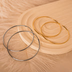 50mm gold silver hoop earrings