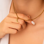 Moon Face Necklace