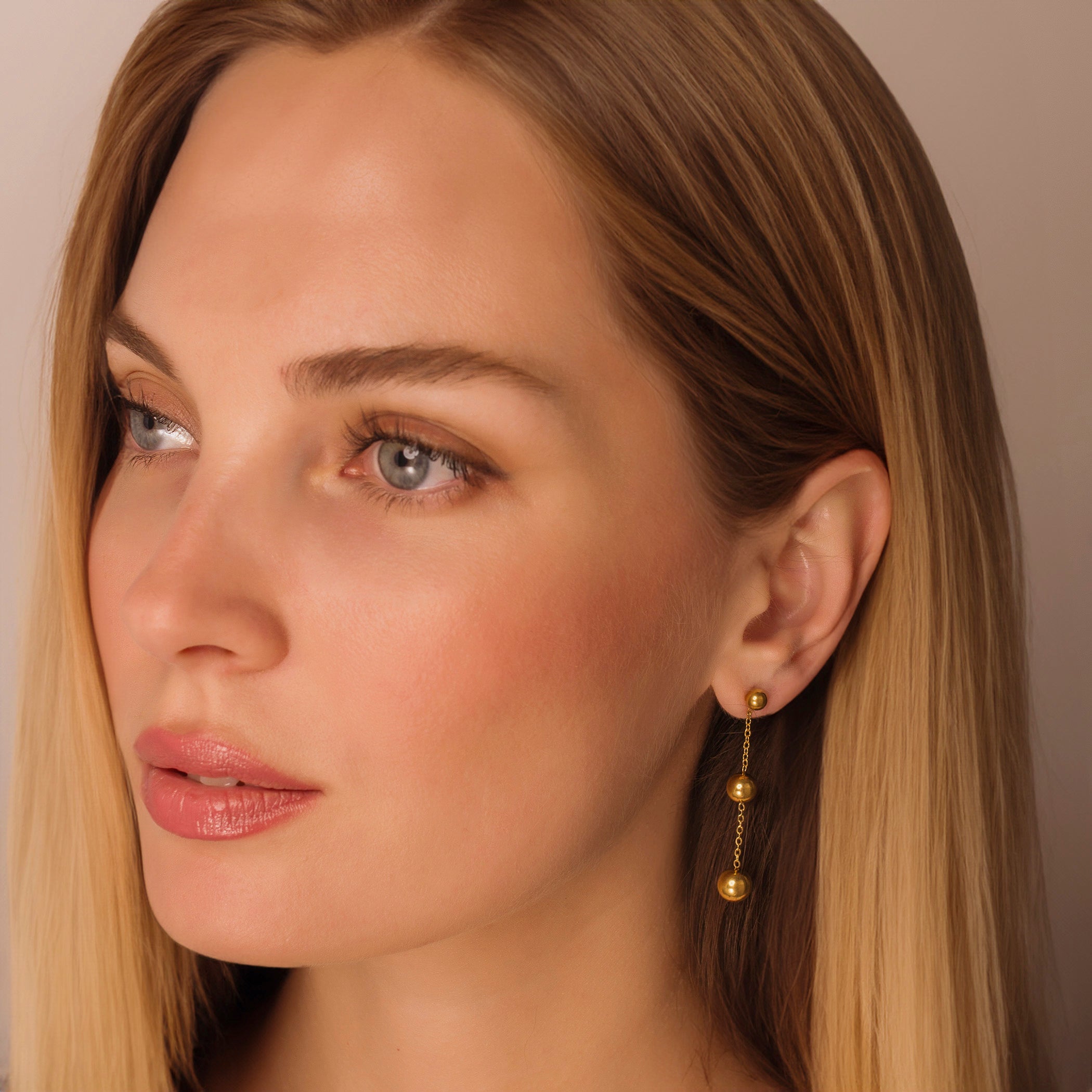 Dangle Bead Drop Earrings