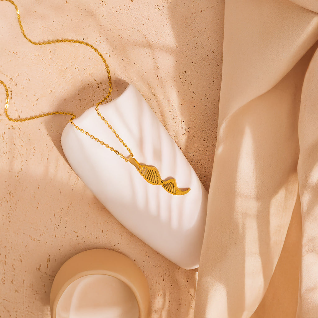 DNA gold necklace