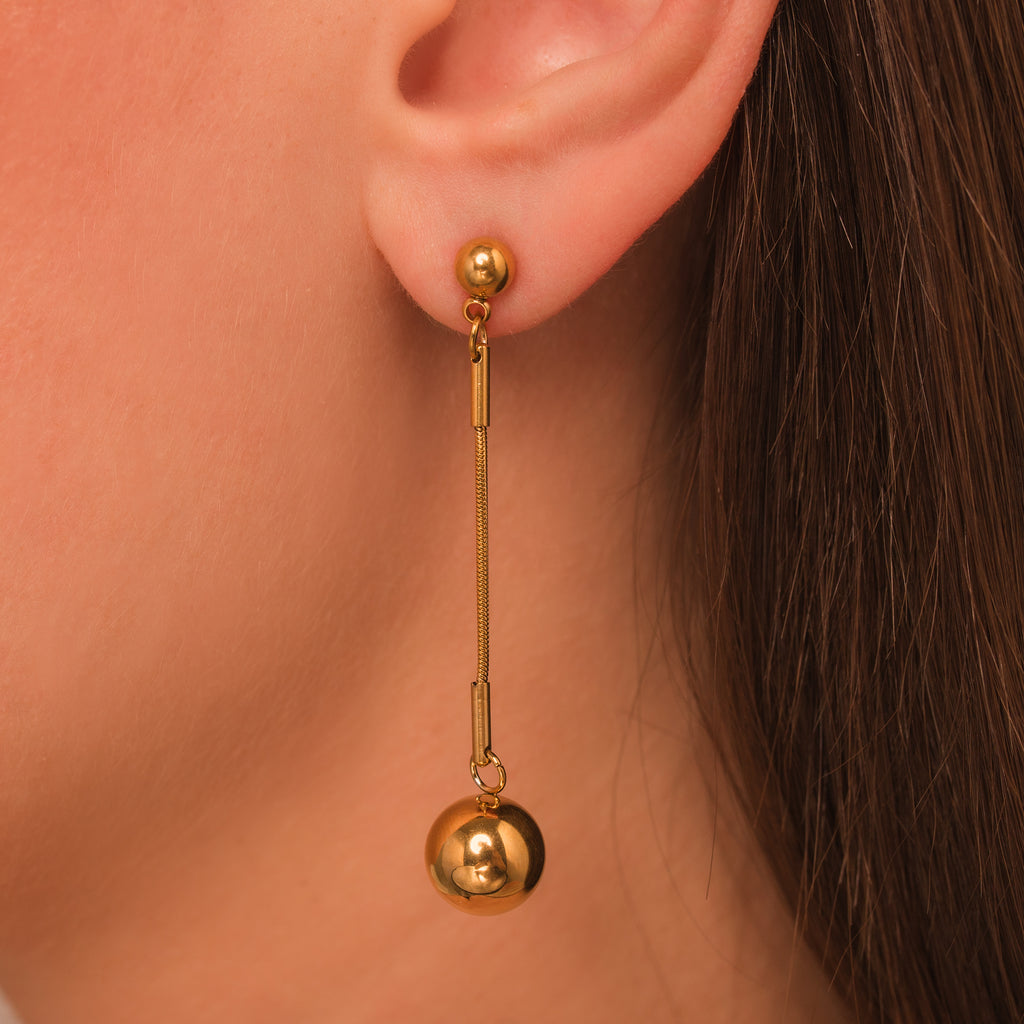 Drop Ball Earrings