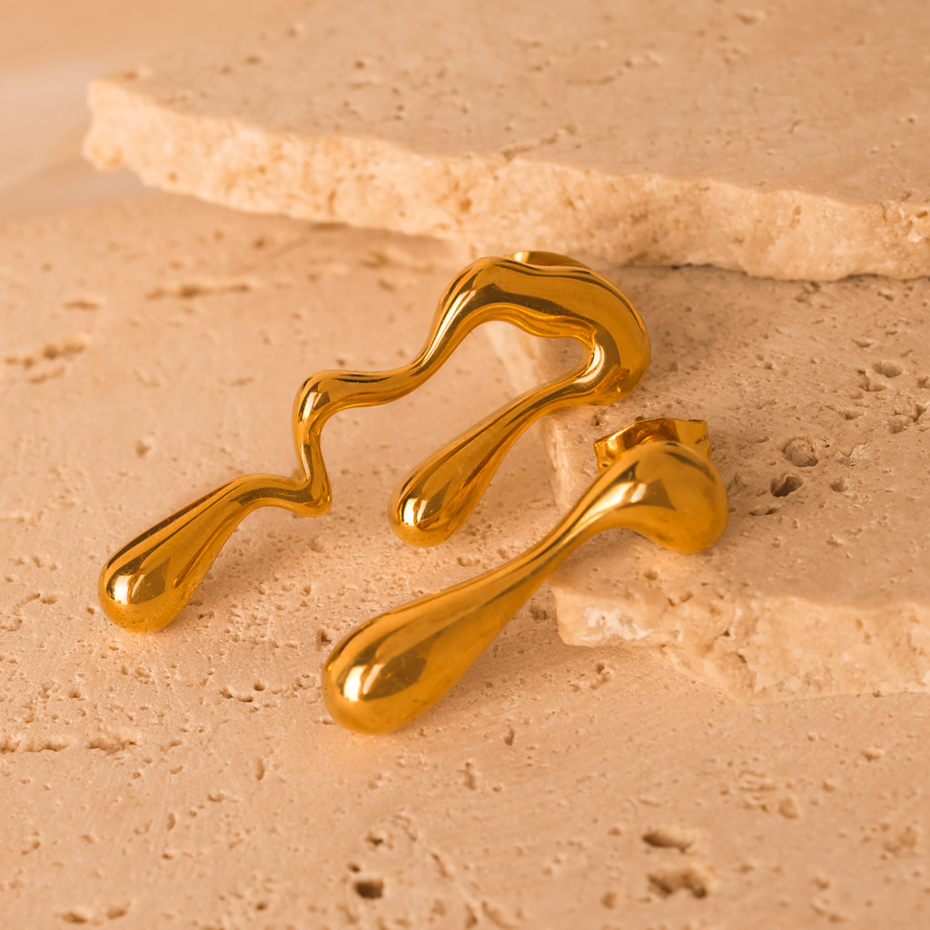 Mismatched Melting Earrings