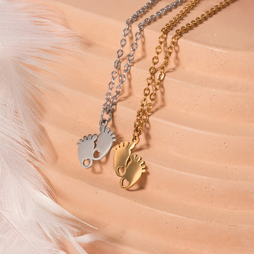 baby feet necklace