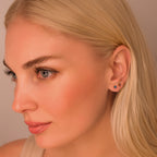 birthstone gold earrings