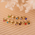 birthstone stud earrings