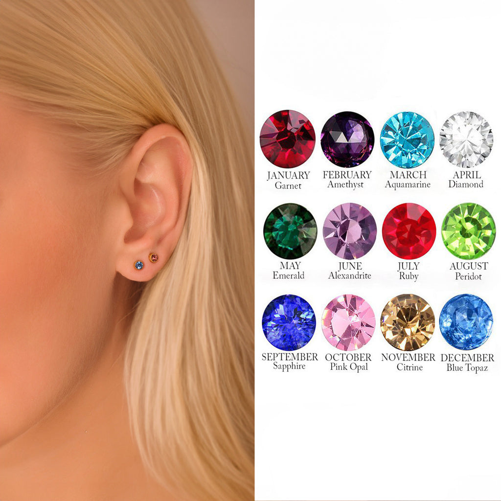 birthstone studs