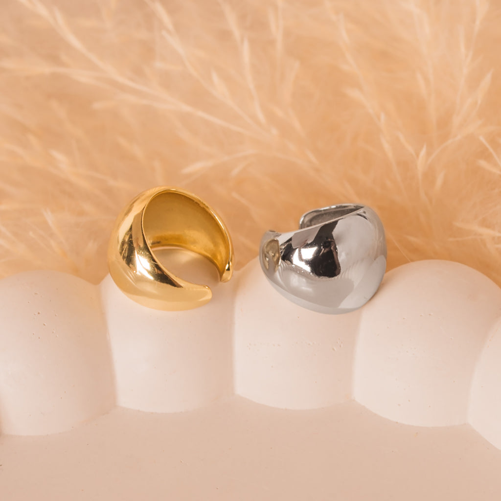 gold and silver ear cuffs