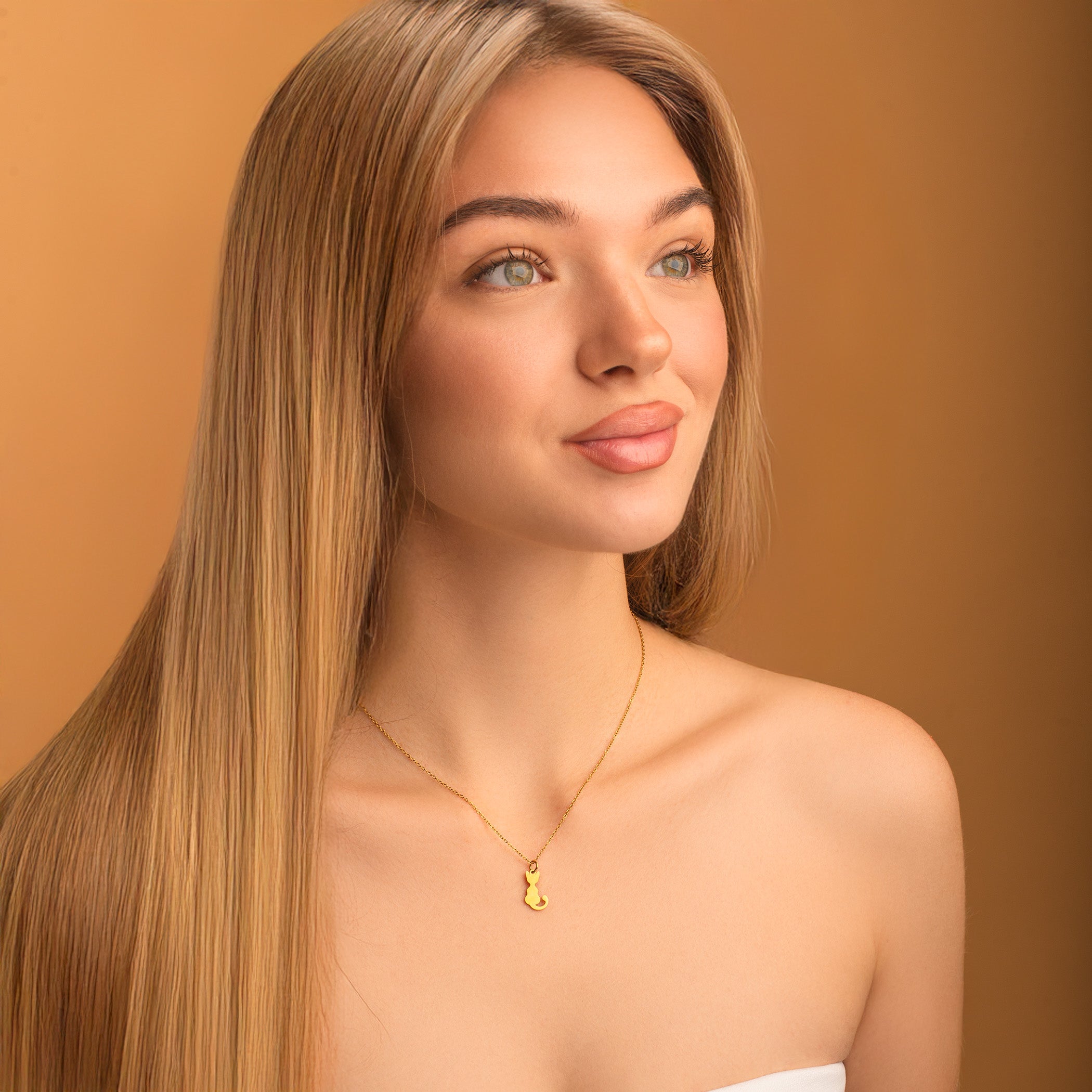 cat charm necklace