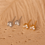 cz diamond stud earrings
