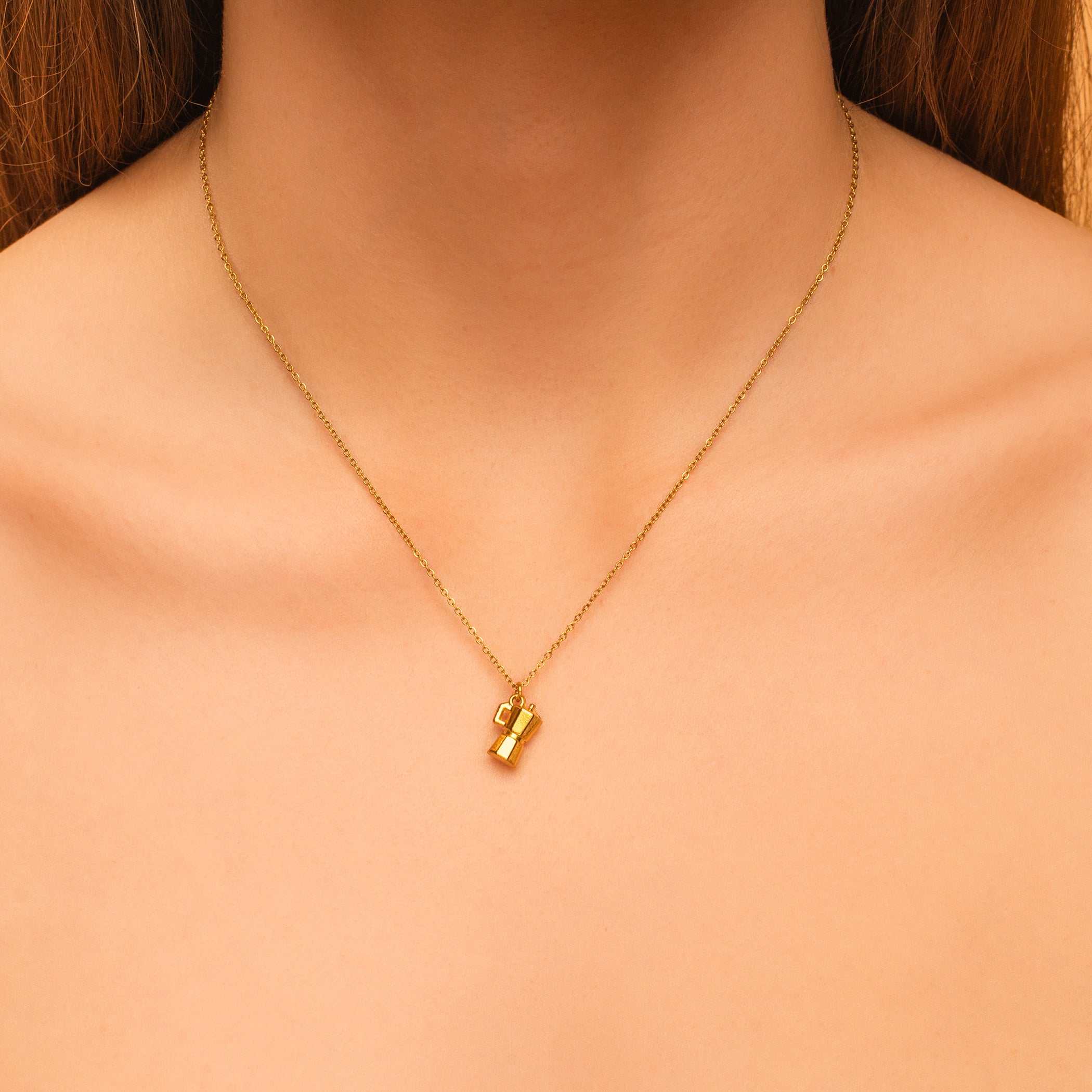 dainty Moka Pot Necklace