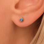 dainty birthstone stud earrings