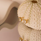 dainty gold cz stud earrings
