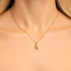 dainty high heel gold shoe necklace