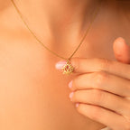 dainty lotus necklace