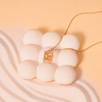 dainty luggage gold necklace