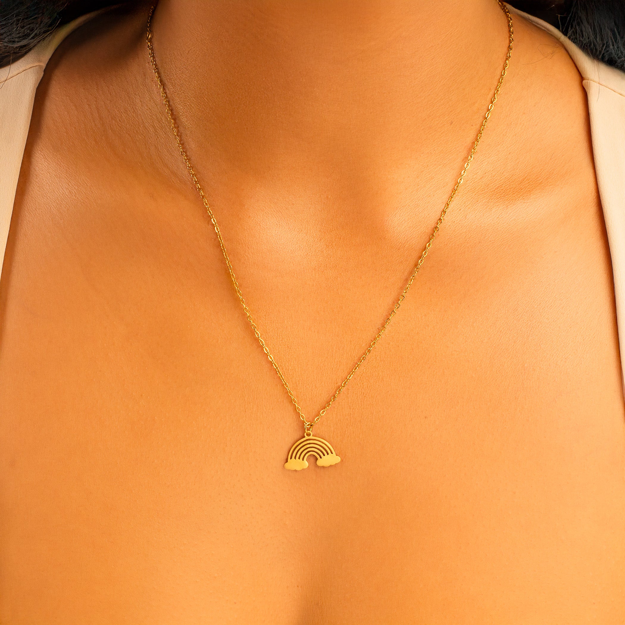 dainty rainbow necklace