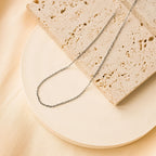 dainty silver cable chain necklace
