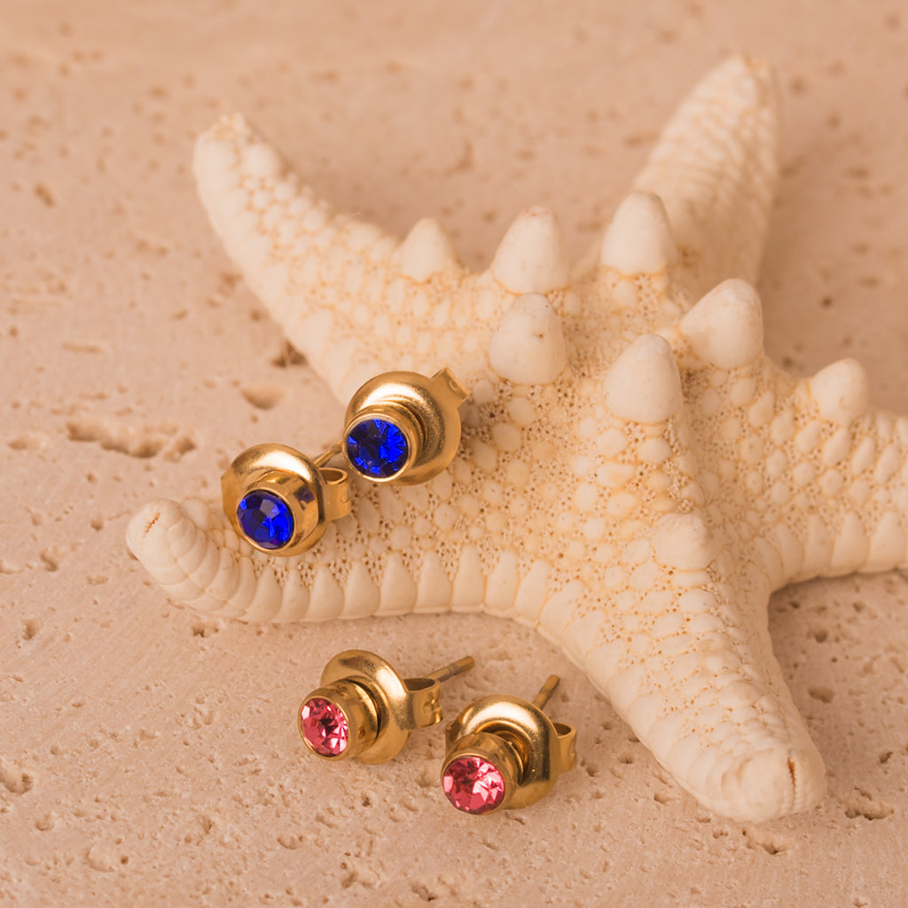 delicate birthstone earrings