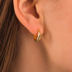 dome huggie hoop earrings