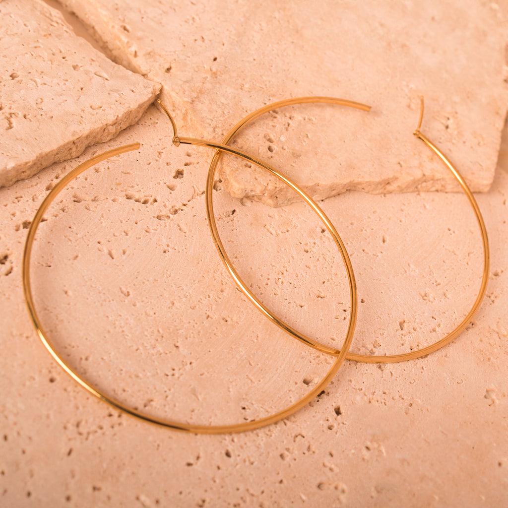 70mm large gold hoop earrings 