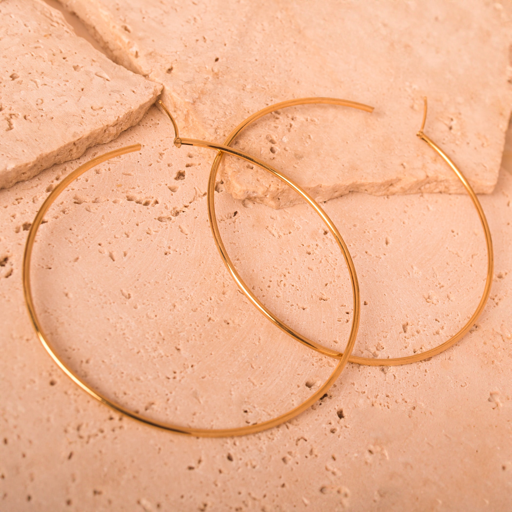 70mm large gold hoop earrings 