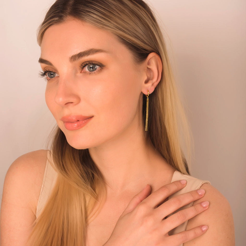 elegant gold snake chain hoops