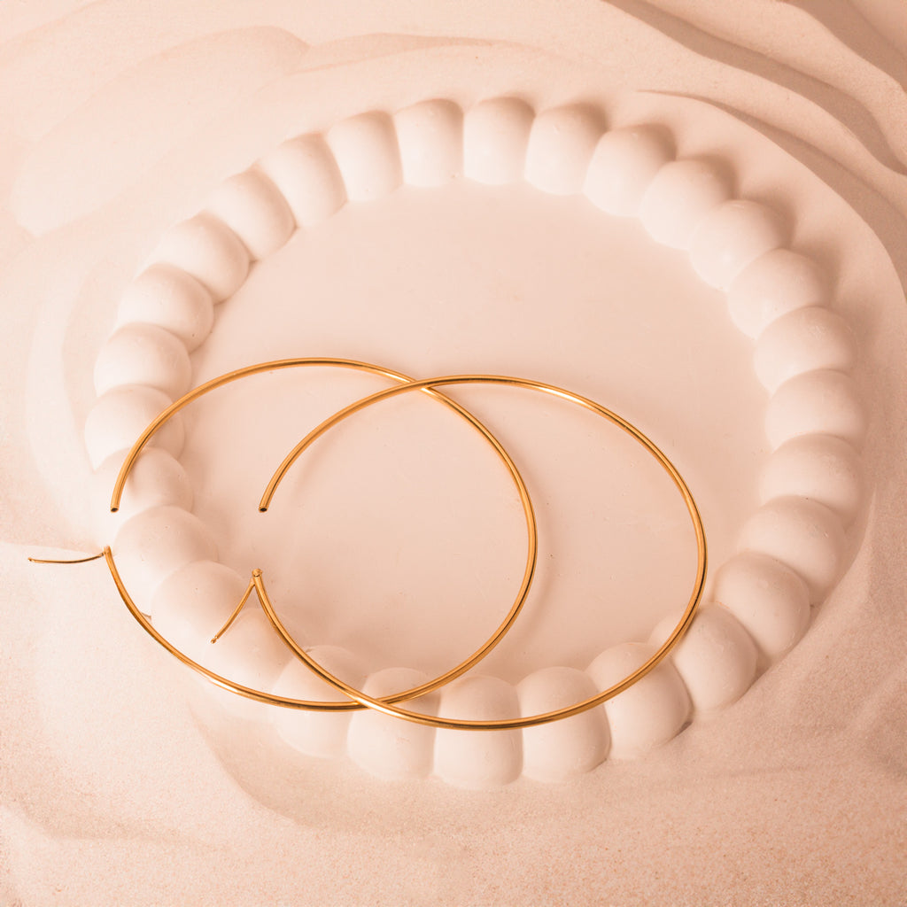 70mm large gold hoop earrings 