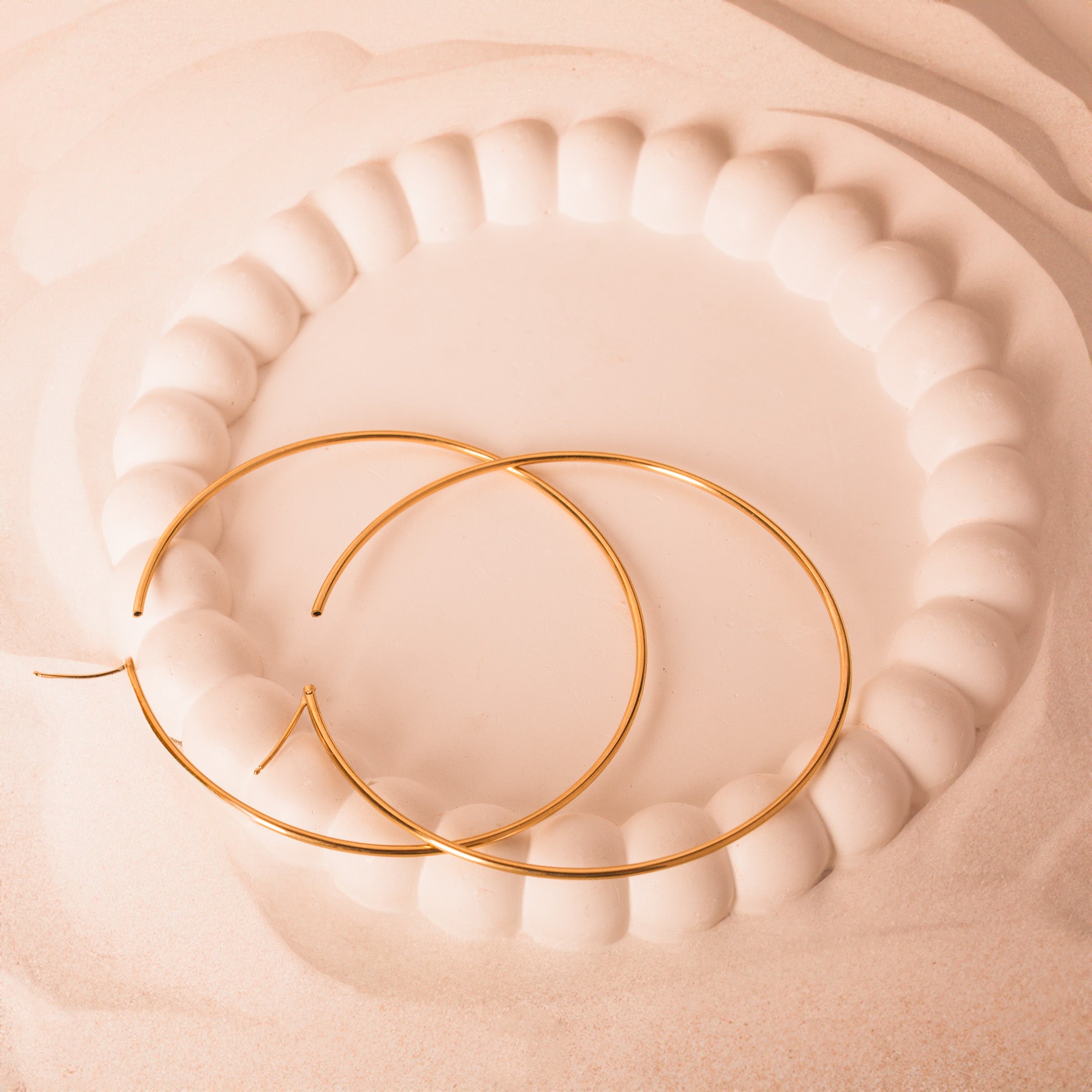 70mm large gold hoop earrings 