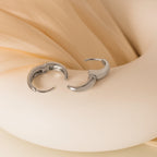 everyday silver huggie hoop earrings