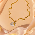 everyday two tone shell necklace