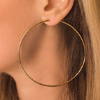 70mm large gold hoop earrings 