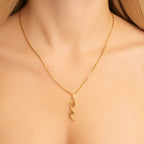 gold DNA necklace