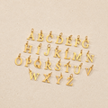 gold custom letter charms