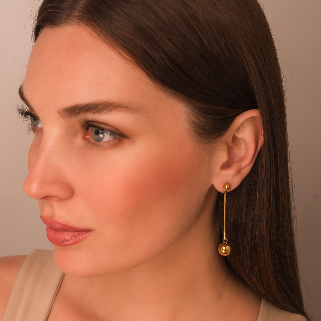 gold dangle earrings