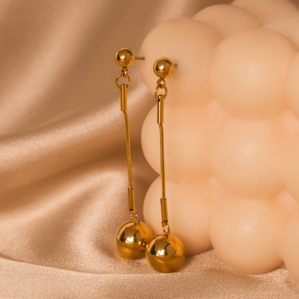 gold dangling earrings
