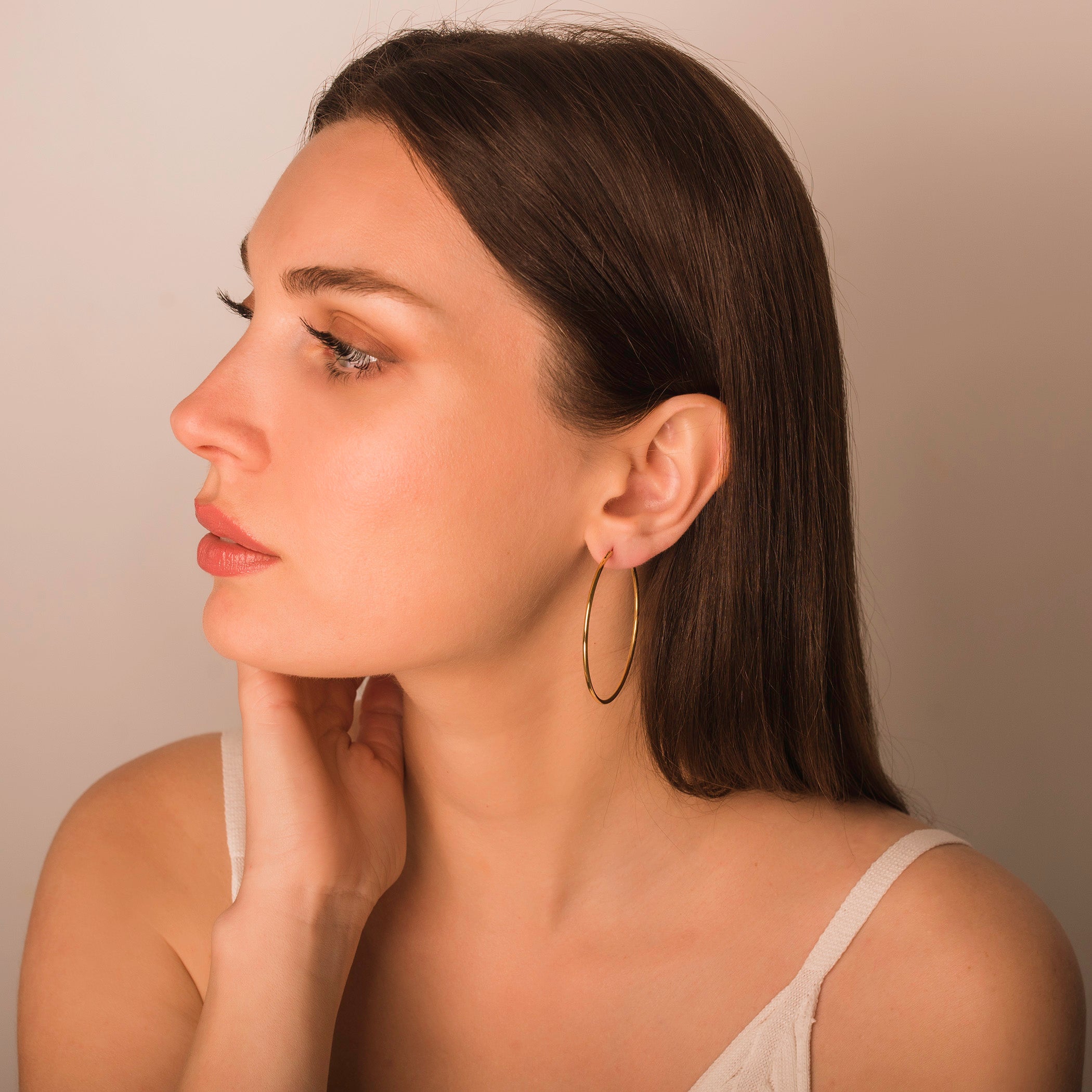 gold endless hoops