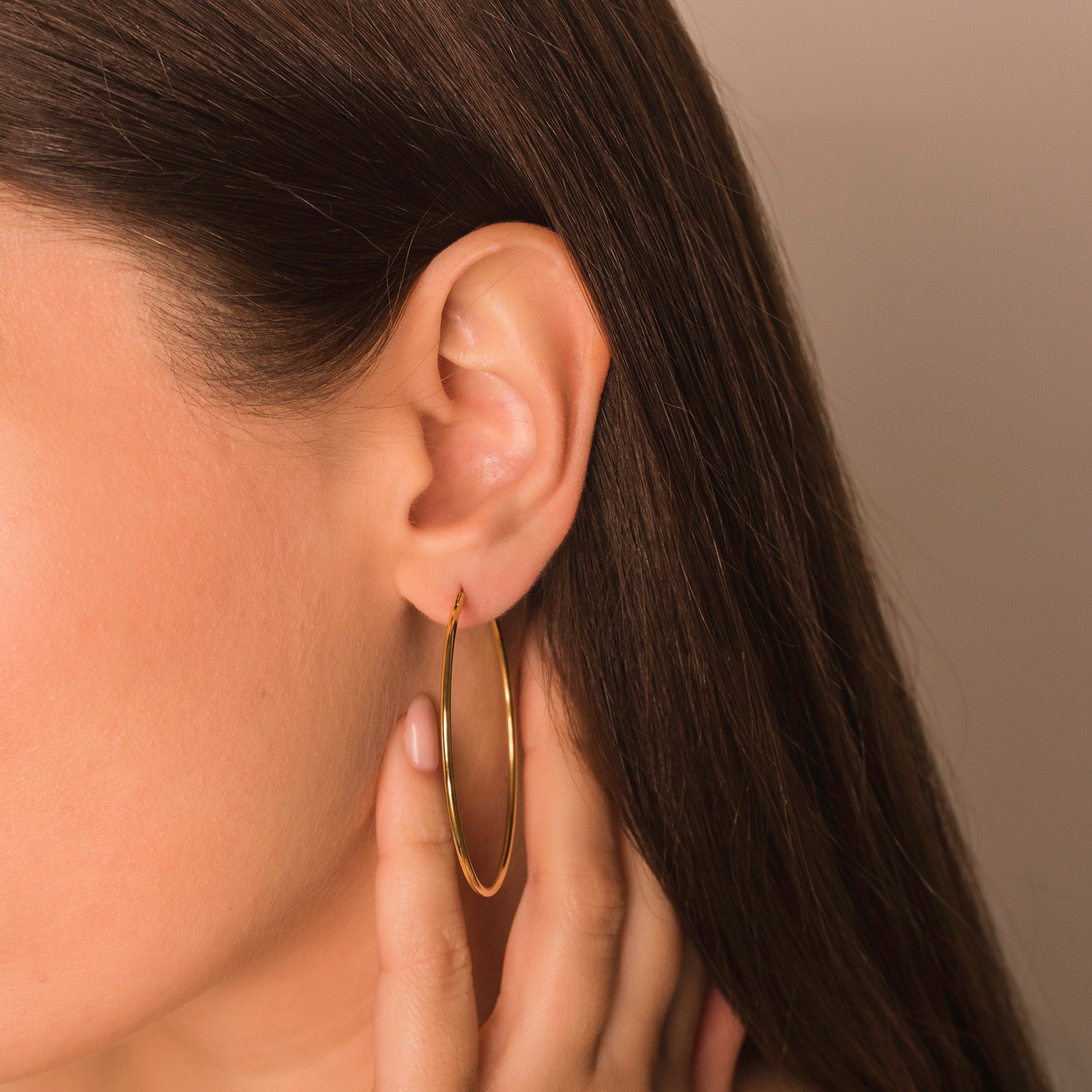 gold hoop earrings