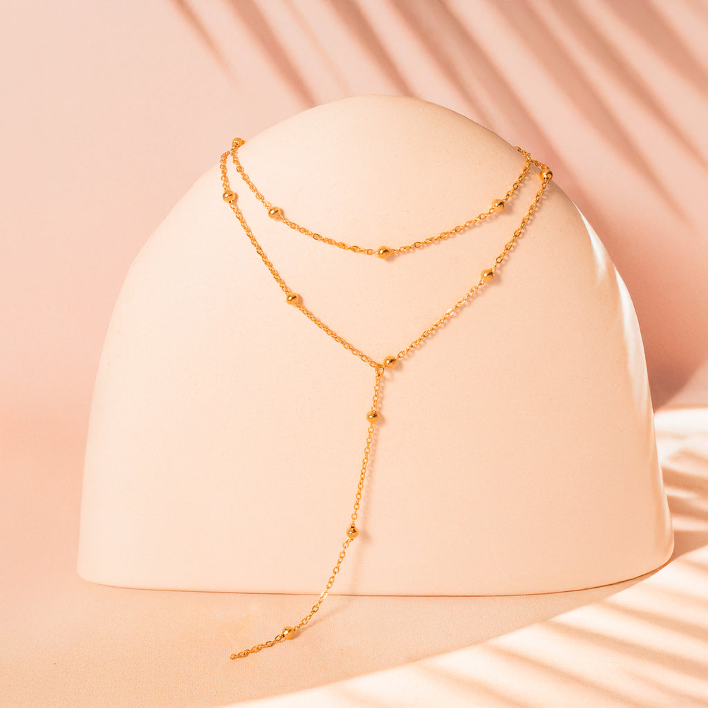 gold layered chain necklace