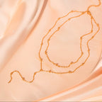 gold layered satellite chain necklace