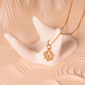 gold lotus necklace