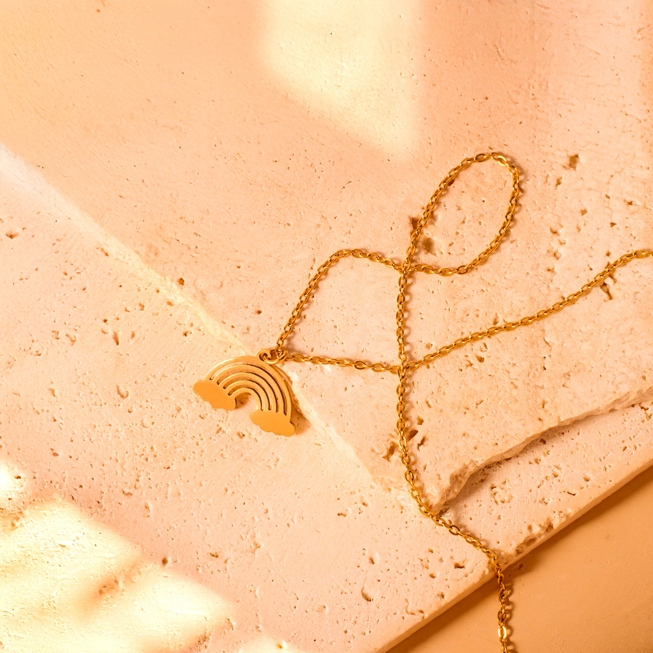 gold rainbow necklace