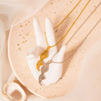gold silver DNA necklace