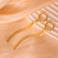 gold snake chain hoop earrings