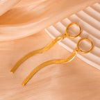 gold snake chain hoop earrings