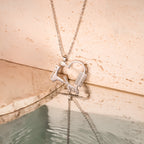 hairdresser silver necklace