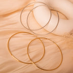 70mm large gold and silver hoop earrings 