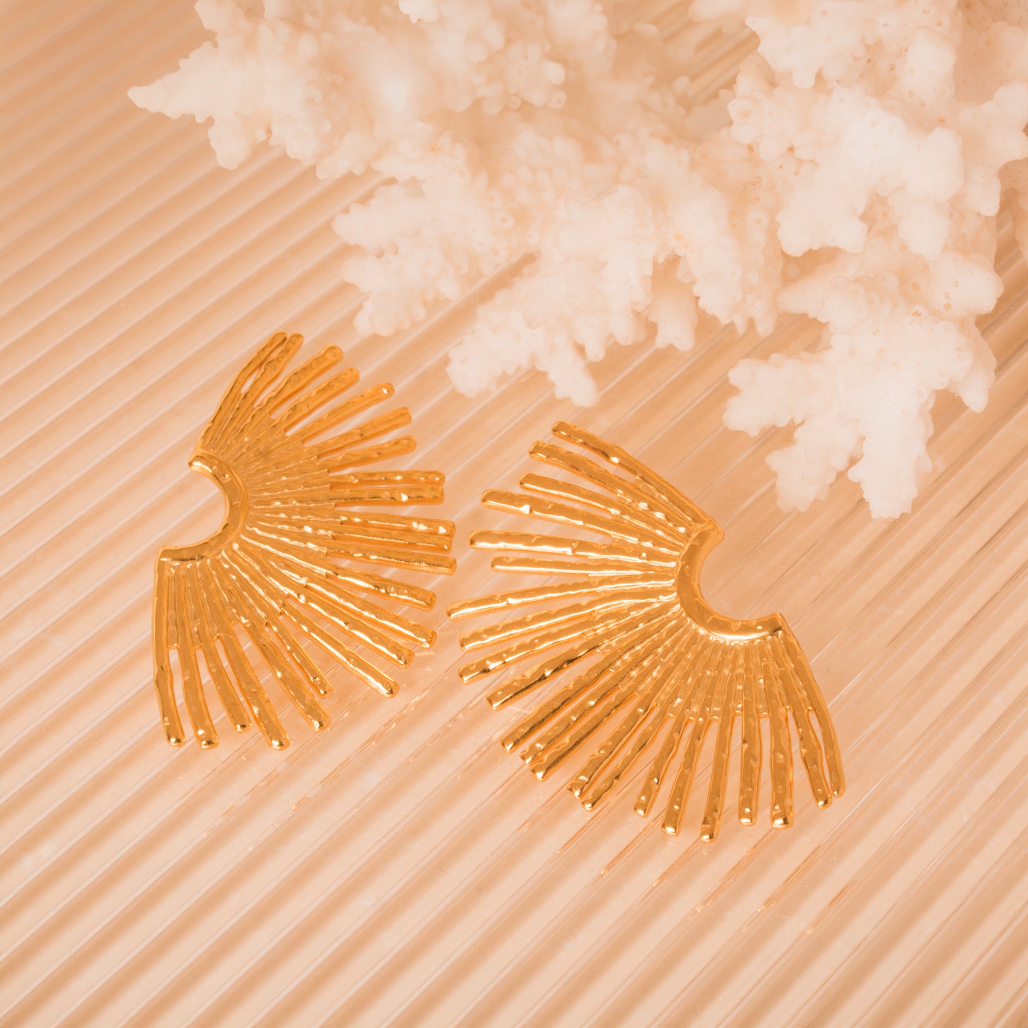 large gold stud earrings
