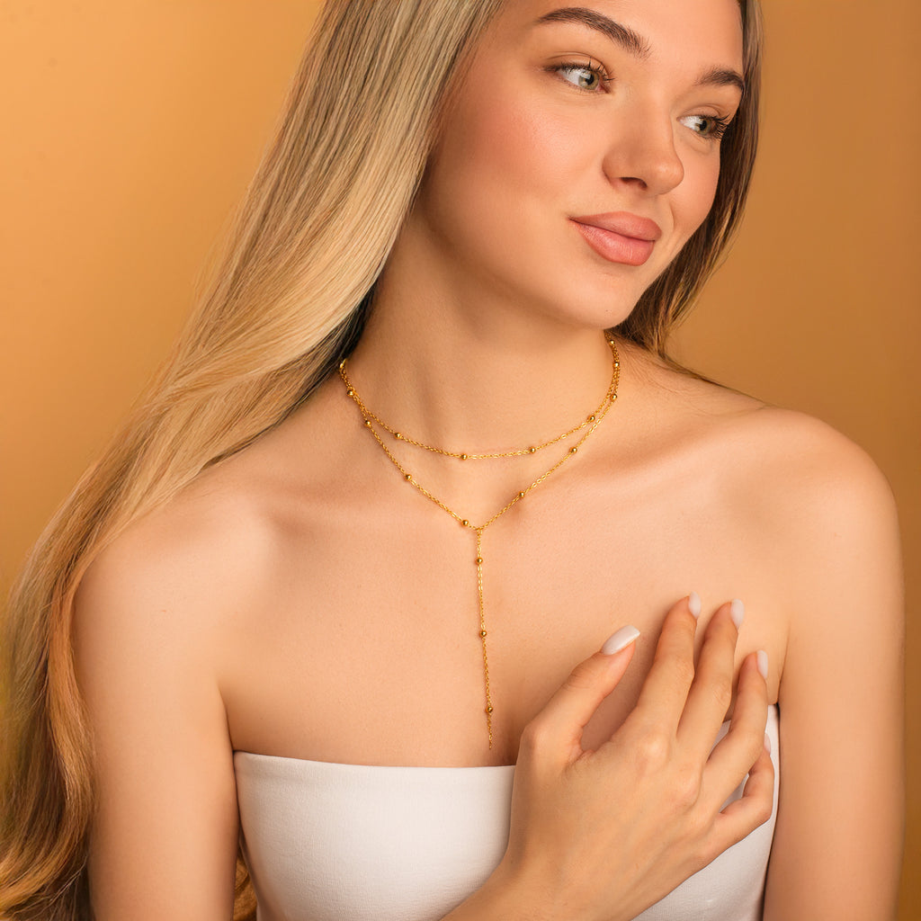 layered satellite chain necklace